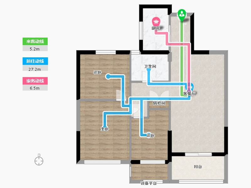 江苏省-盐城市-万泰时代城-84.62-户型库-动静线