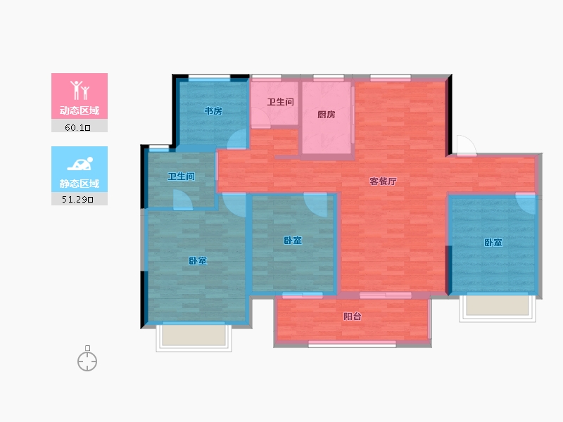 江苏省-盐城市-昕悦府-99.97-户型库-动静分区