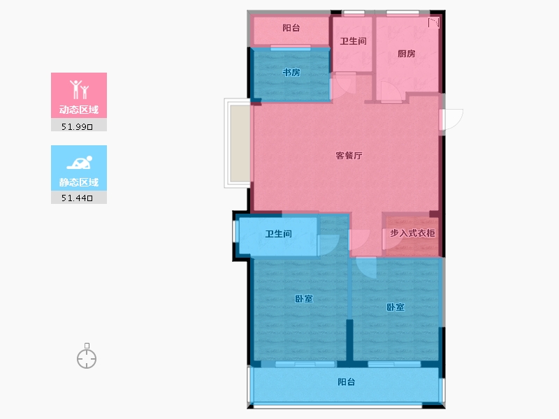 浙江省-宁波市-荣安·涌清府-93.01-户型库-动静分区