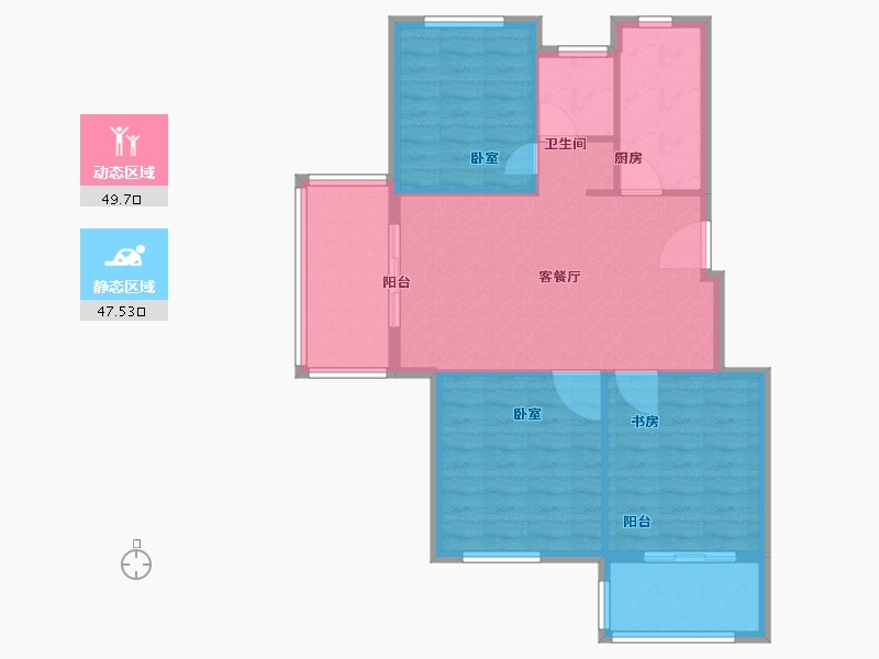 江苏省-泰州市-宇业·天逸名邸-88.76-户型库-动静分区