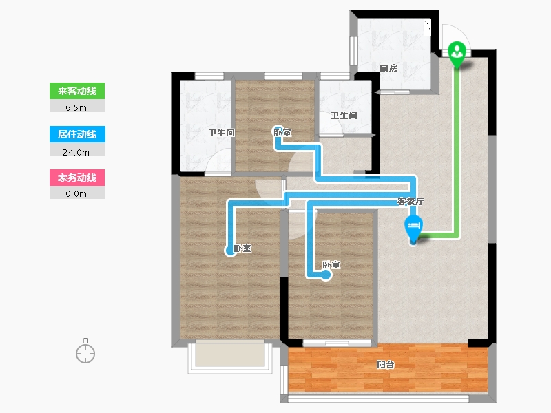 浙江省-金华市-永康一方万达广场-91.00-户型库-动静线