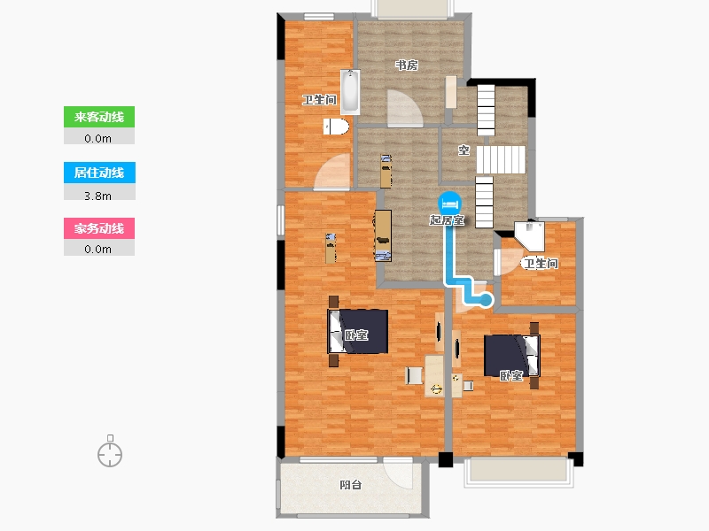 江苏省-扬州市-瘦西湖院子-140.00-户型库-动静线