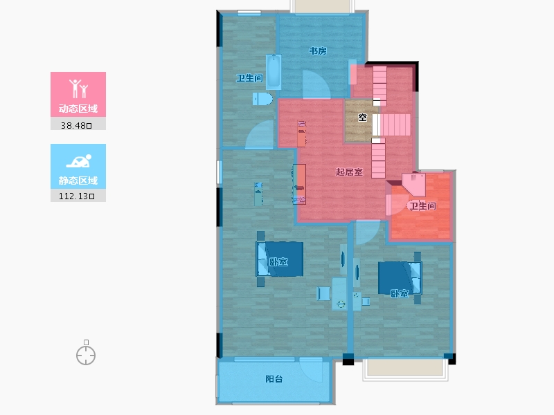 江苏省-扬州市-瘦西湖院子-140.00-户型库-动静分区