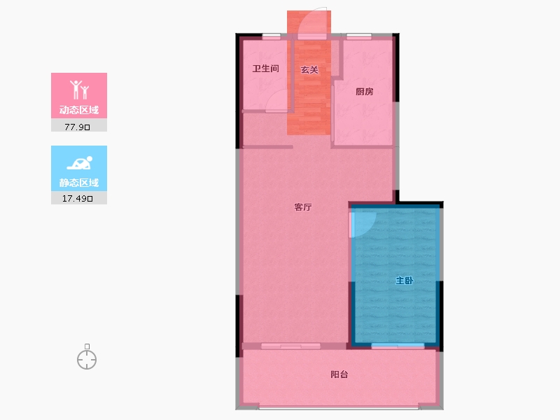 福建省-福州市-禹洲金辉里-86.00-户型库-动静分区