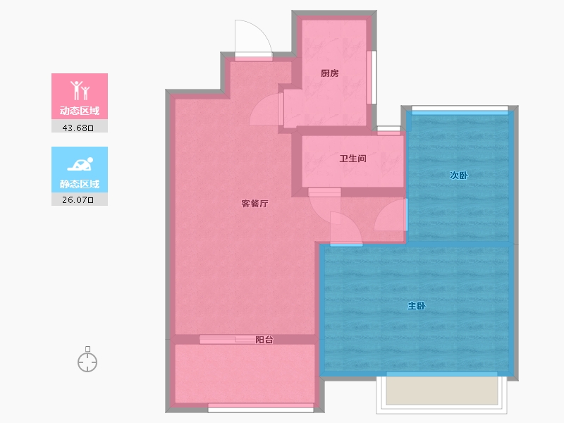 江苏省-苏州市-翡翠河滨雅院-62.01-户型库-动静分区