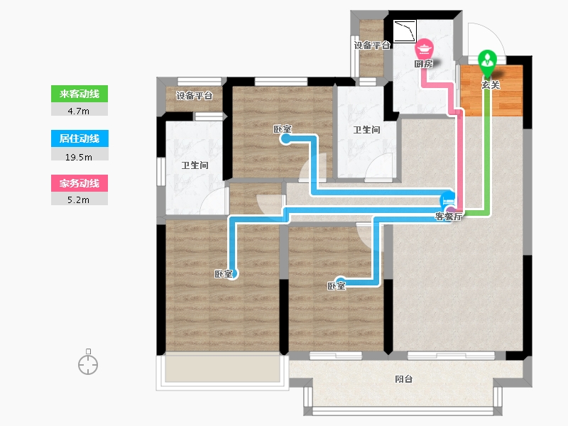 浙江省-湖州市-融创樾宸府-81.83-户型库-动静线