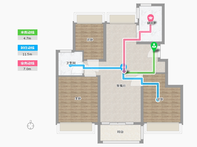 江苏省-苏州市-新力云语铂园-99.00-户型库-动静线