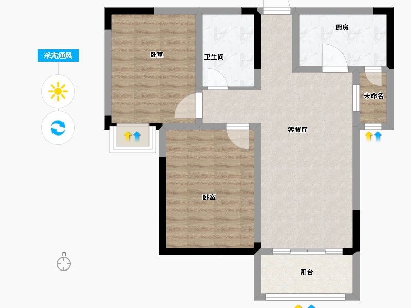 安徽省-芜湖市-新华联梦想城-71.23-户型库-采光通风