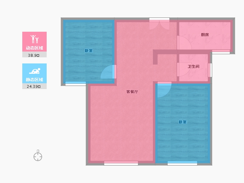 新疆维吾尔自治区-乌鲁木齐市-高铁顺城-55.76-户型库-动静分区