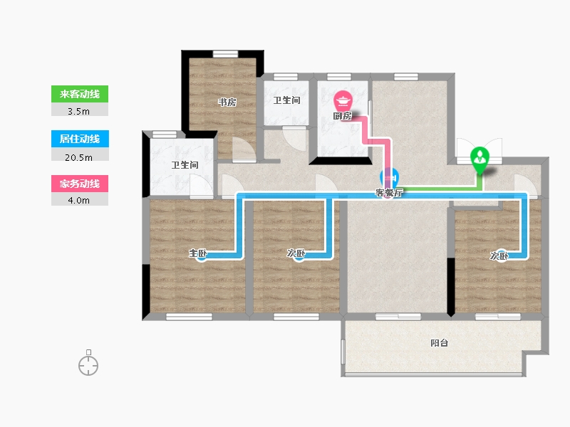 江苏省-南通市-神辉上麟府-98.00-户型库-动静线