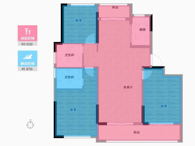 浙江省-金华市-绿城横店桂语江南-95.00-户型库-动静分区