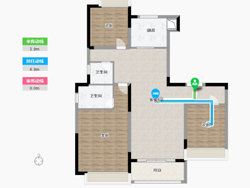 江苏省-苏州市-保利月映庭-120.00-户型库-动静线