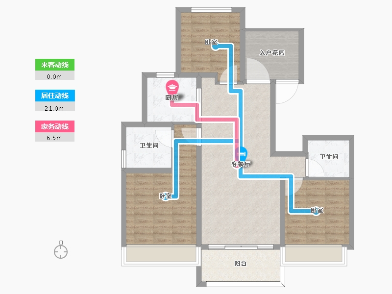 江苏省-南京市-金隅紫京云筑-96.00-户型库-动静线