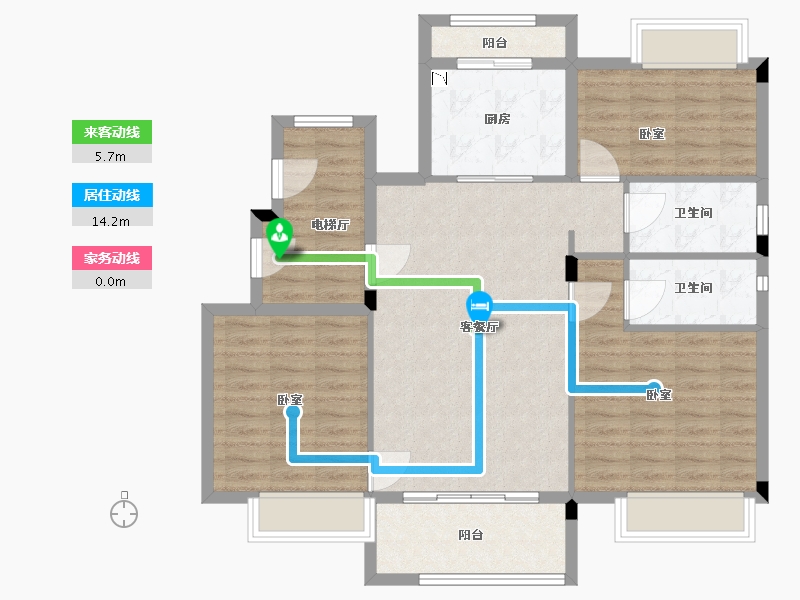 浙江省-湖州市-碧桂园天玺-99.00-户型库-动静线