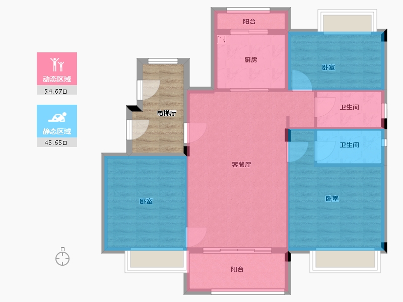 浙江省-湖州市-碧桂园天玺-99.00-户型库-动静分区