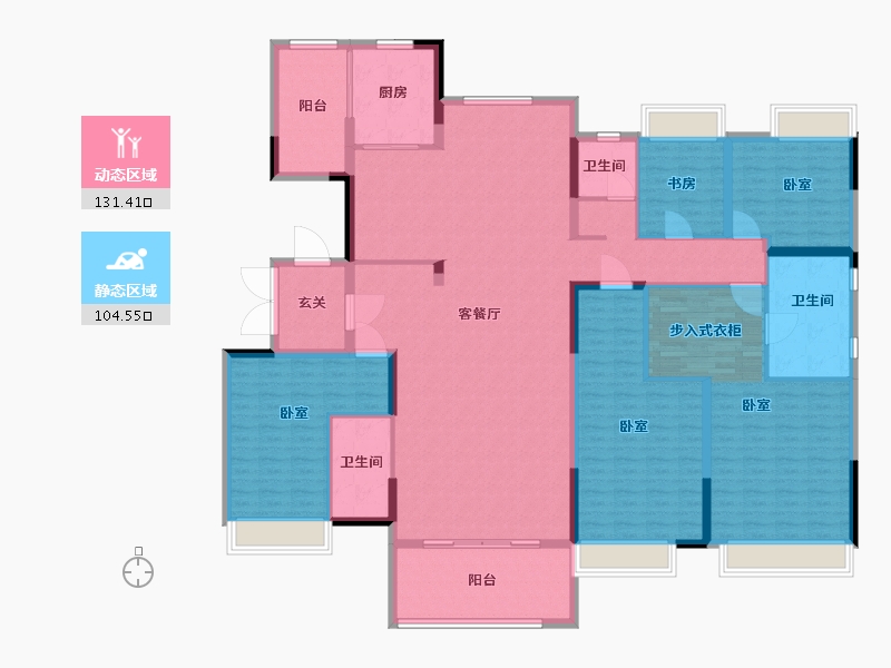 浙江省-湖州市-碧桂园天玺-216.00-户型库-动静分区