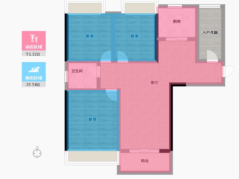 安徽省-池州市-恒泰 · 财富新都-82.54-户型库-动静分区