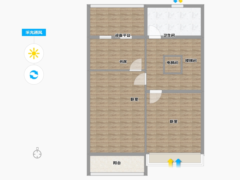 浙江省-湖州市-光明梦想城-107.32-户型库-采光通风