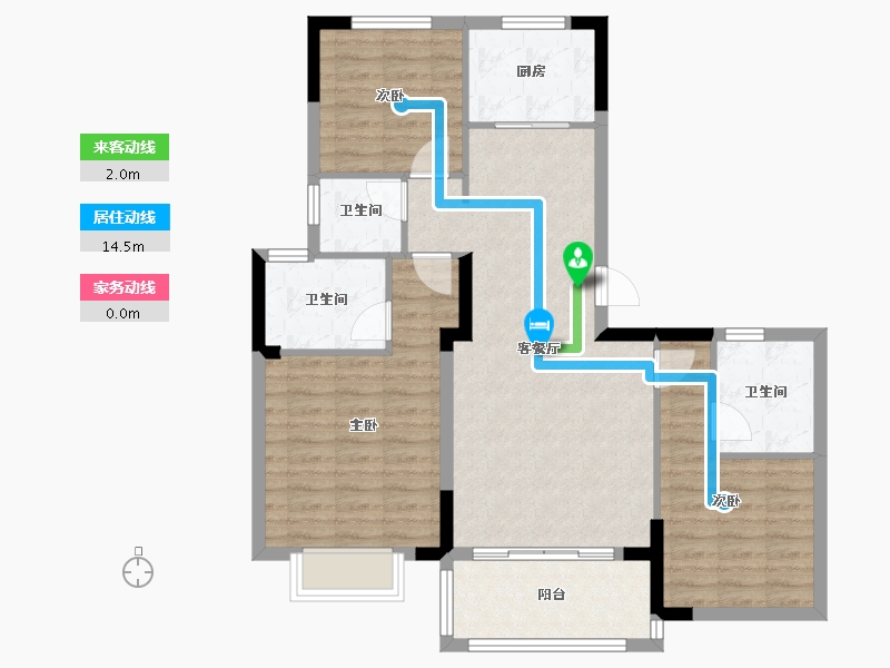 江苏省-徐州市-领创名郡-89.92-户型库-动静线