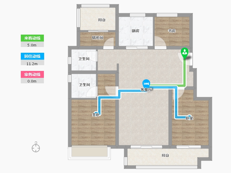 安徽省-阜阳市-合肥孔雀城-94.10-户型库-动静线