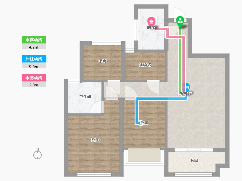 浙江省-杭州市-德信海德公园-68.79-户型库-动静线