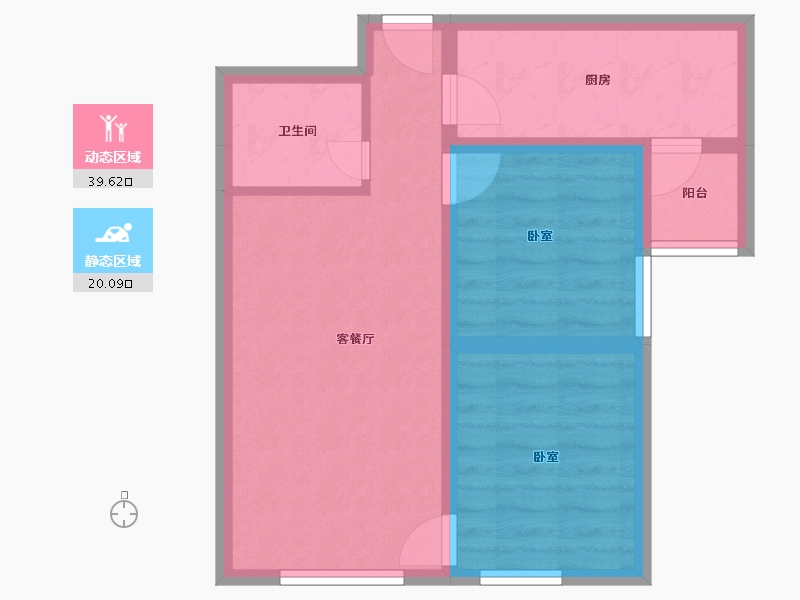 新疆维吾尔自治区-乌鲁木齐市-金科幸福里-52.32-户型库-动静分区