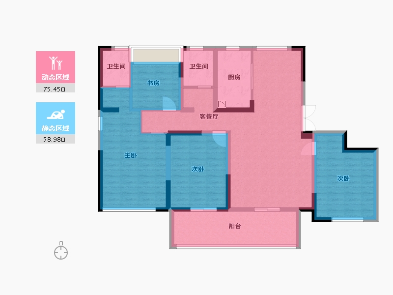 江苏省-淮安市-水沐明悅府-119.89-户型库-动静分区