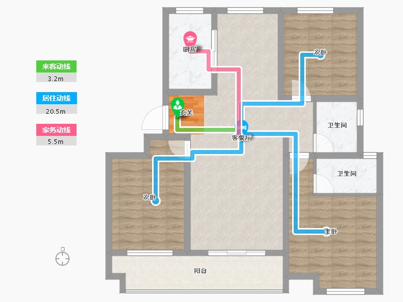 安徽省-滁州市-湖畔花园-97.26-户型库-动静线