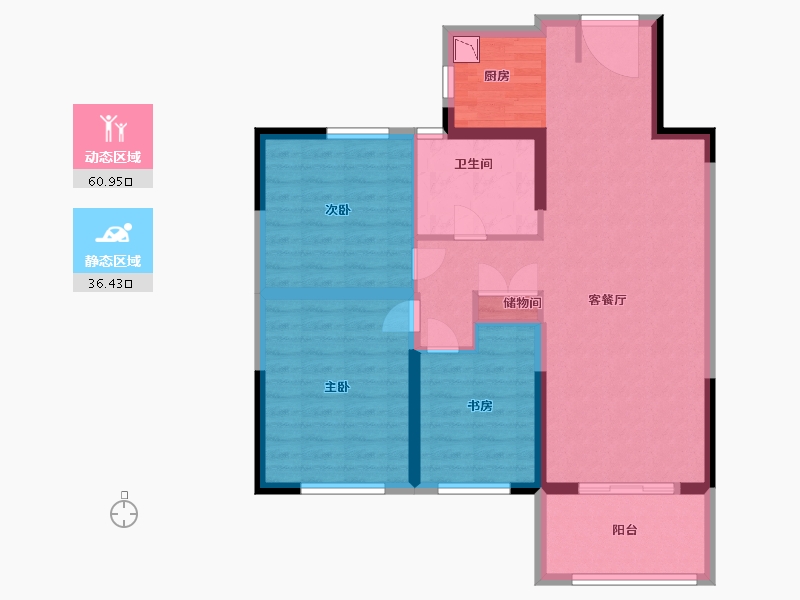 江苏省-盐城市-万泰时代城-87.20-户型库-动静分区