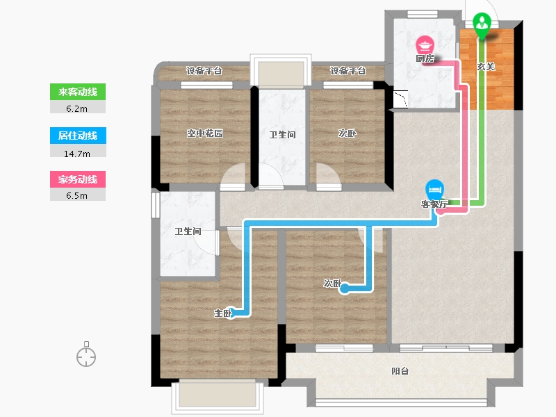 安徽省-滁州市-华侨城欢乐明湖-104.01-户型库-动静线