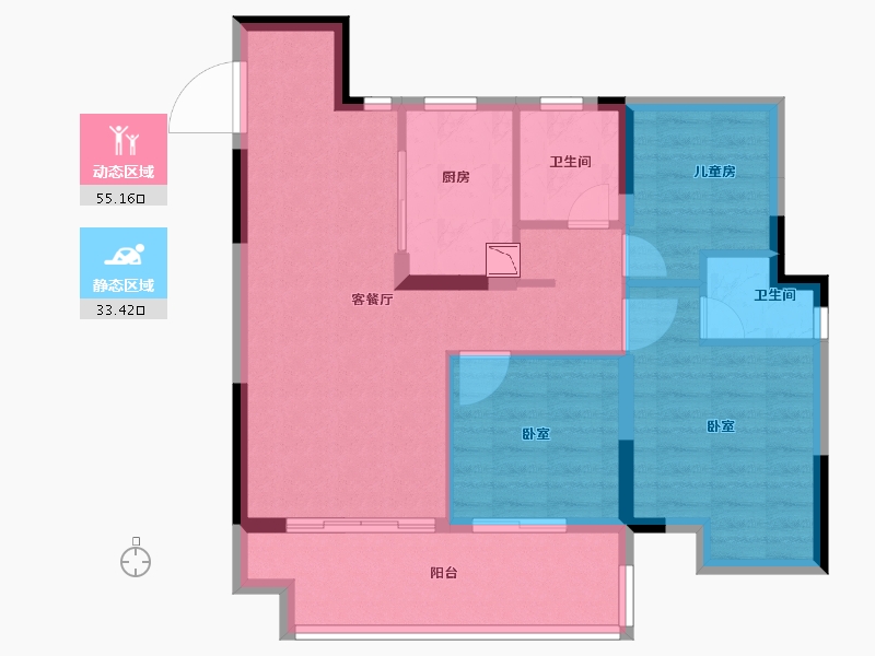 安徽省-合肥市-四季春晓-79.00-户型库-动静分区