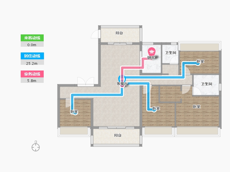 浙江省-绍兴市-嵊州碧桂园江湾1号-134.00-户型库-动静线