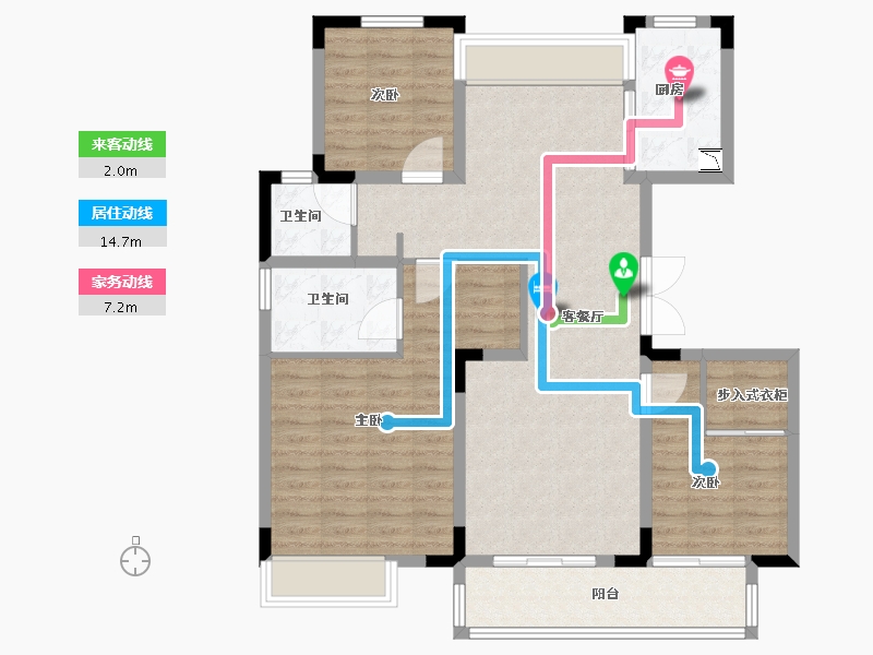 江苏省-徐州市-观澜别院-100.00-户型库-动静线