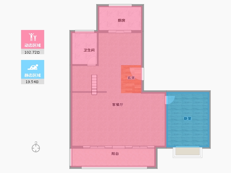 江苏省-苏州市-苏州湾天铂-113.29-户型库-动静分区