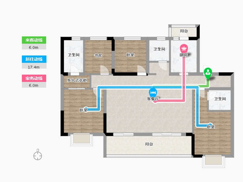 浙江省-宁波市-新力·帝泊湾-113.00-户型库-动静线