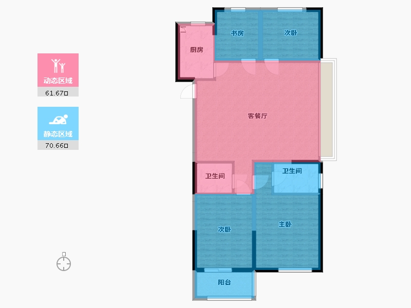 江苏省-盐城市-万泰时代城-120.00-户型库-动静分区