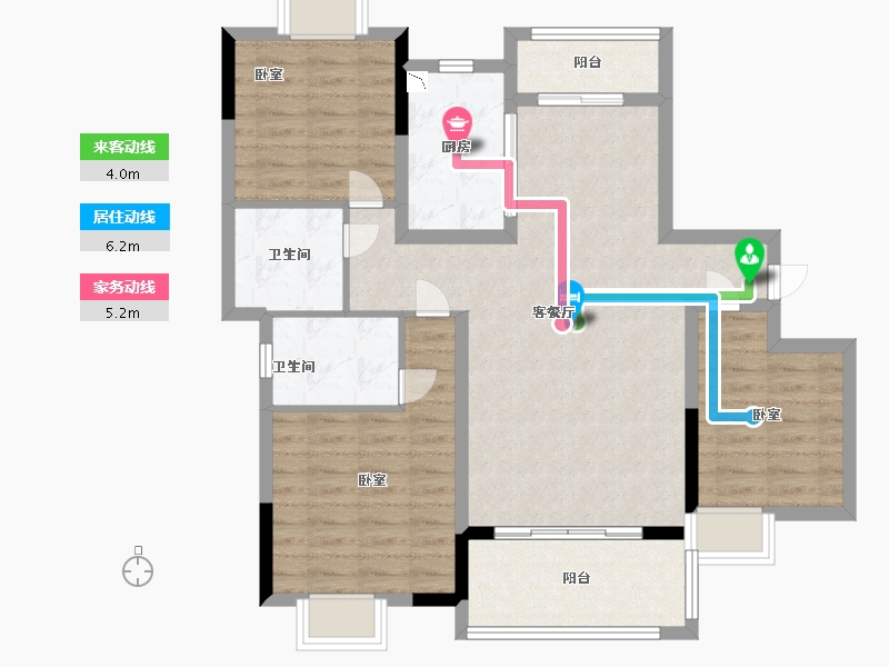 江西省-抚州市-临川中心-90.90-户型库-动静线