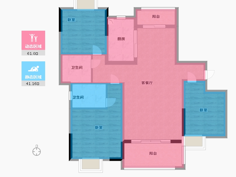 江西省-抚州市-临川中心-90.90-户型库-动静分区