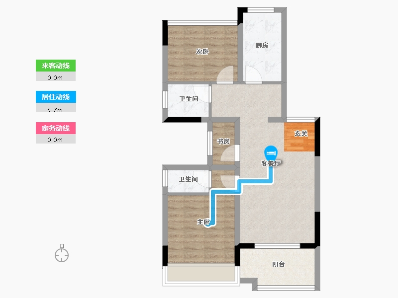 安徽省-黄山市-翼天学苑里-68.00-户型库-动静线