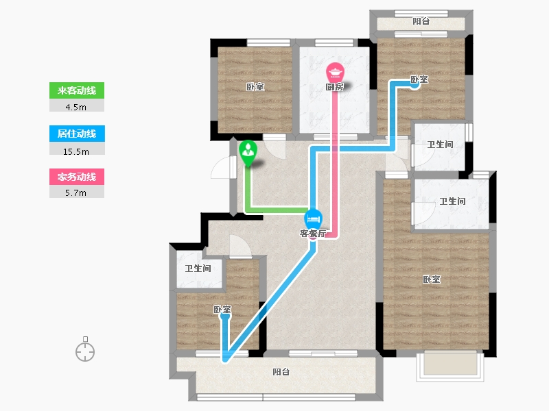 浙江省-宁波市-首开龙湖·春江郦城-102.98-户型库-动静线