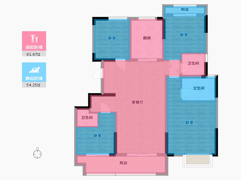 浙江省-宁波市-首开龙湖·春江郦城-102.98-户型库-动静分区