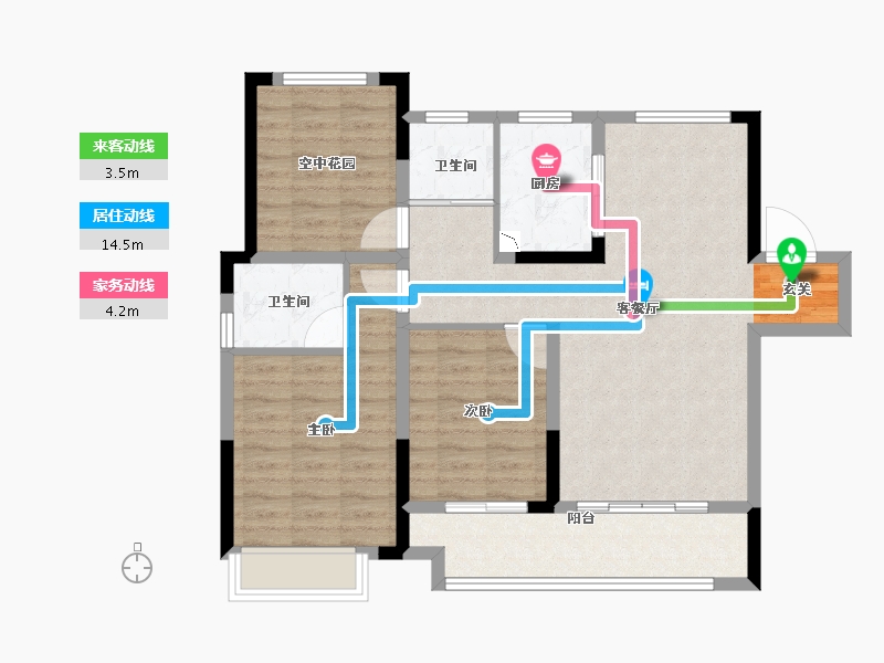 安徽省-滁州市-金鹏朗月书院-89.00-户型库-动静线