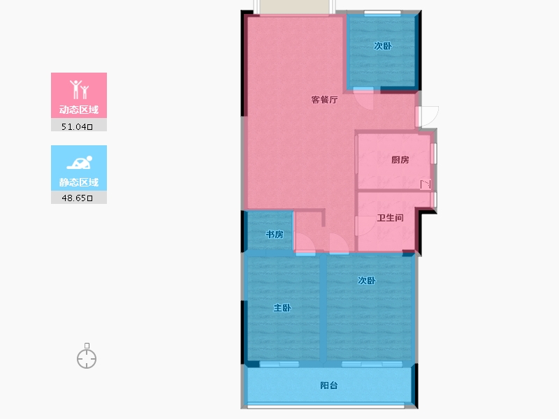 江苏省-盐城市-万泰时代城-89.67-户型库-动静分区