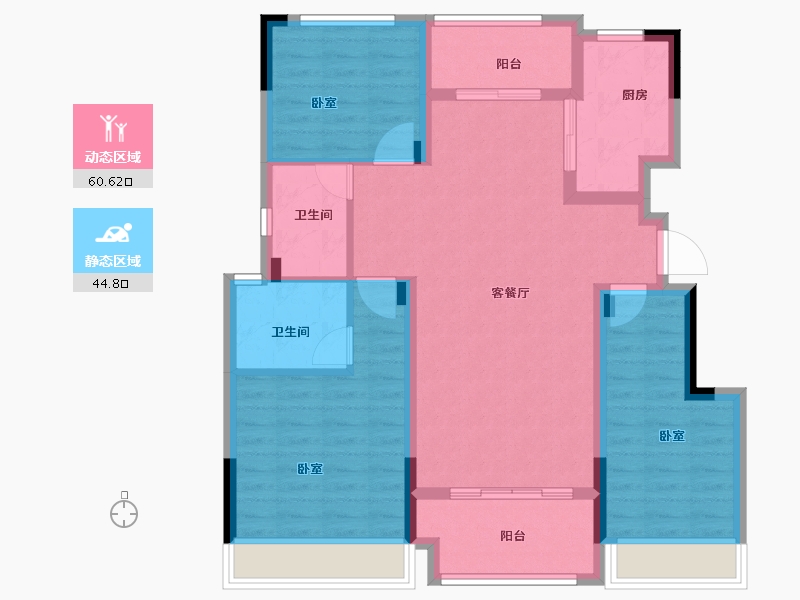 浙江省-金华市-金地中天风华东方-94.00-户型库-动静分区