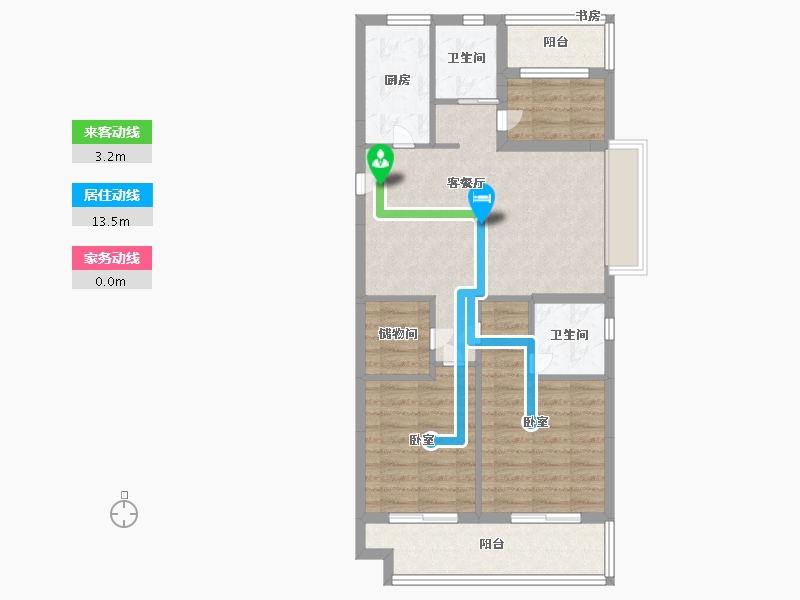 浙江省-宁波市-碧桂园湾上前璟-78.00-户型库-动静线