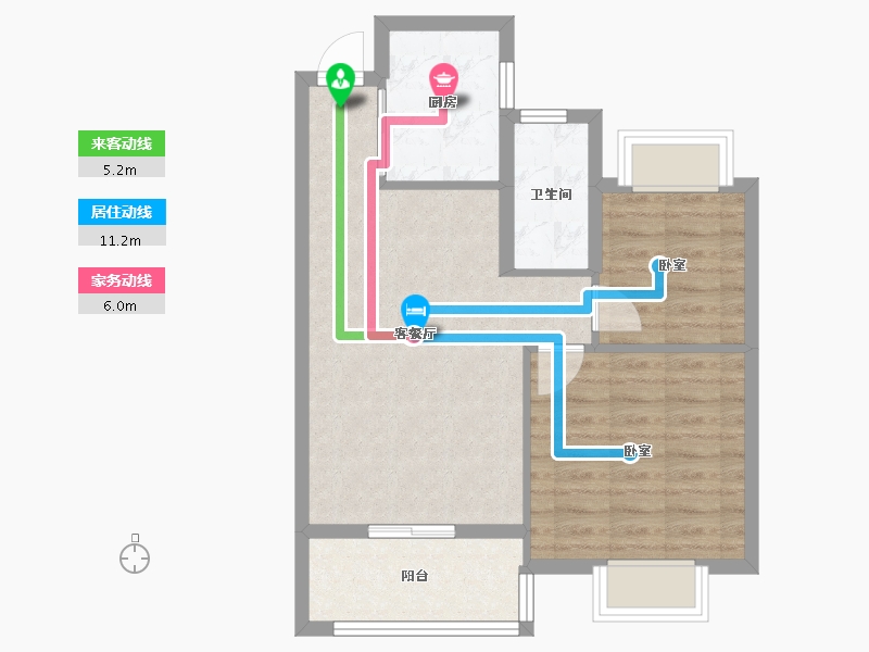 浙江省-杭州市-凤凰府邸-59.99-户型库-动静线