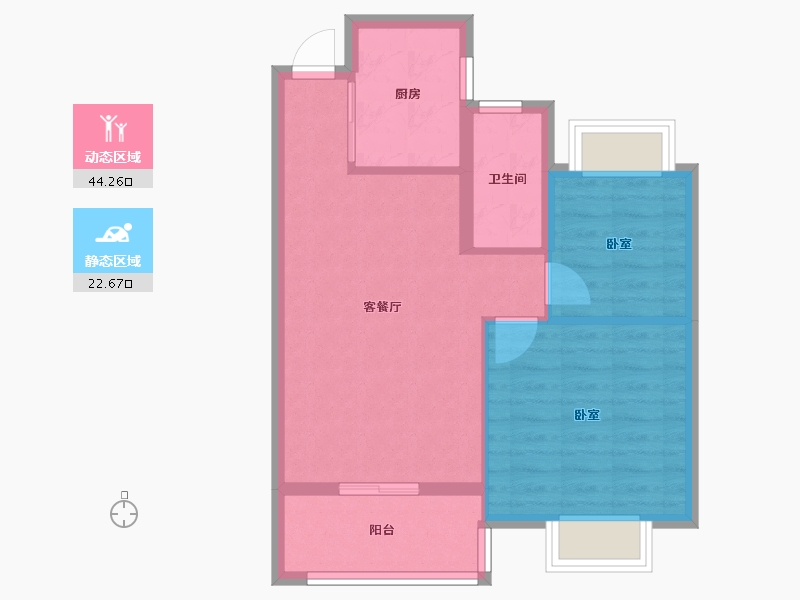 浙江省-杭州市-凤凰府邸-59.99-户型库-动静分区