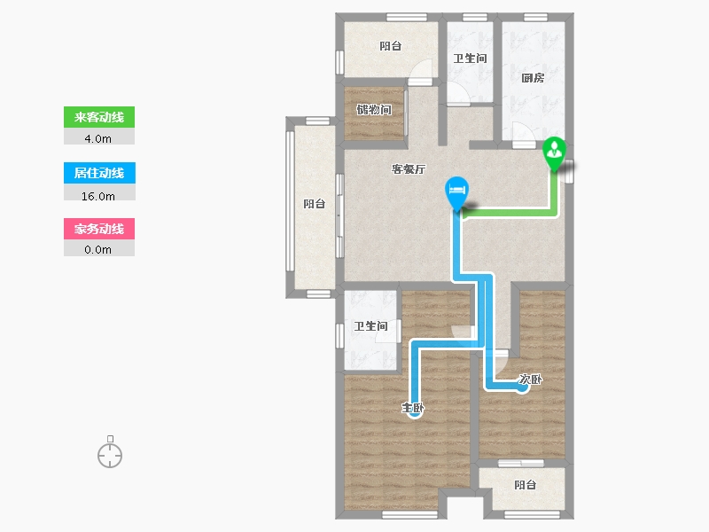 江苏省-扬州市-昌建广场-98.08-户型库-动静线