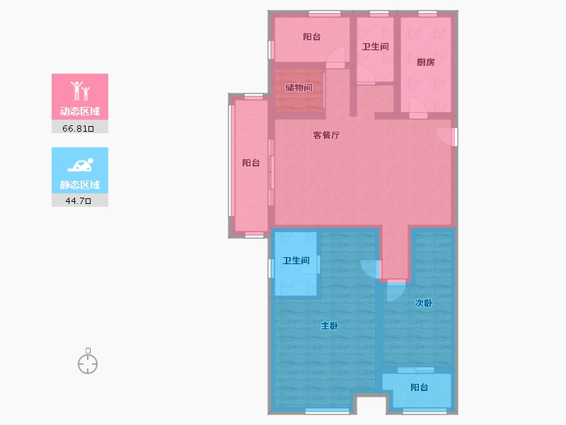 江苏省-扬州市-昌建广场-98.08-户型库-动静分区