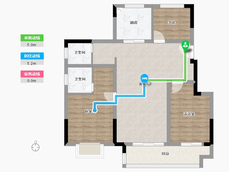 安徽省-淮南市-新滨湖孔雀城-82.19-户型库-动静线